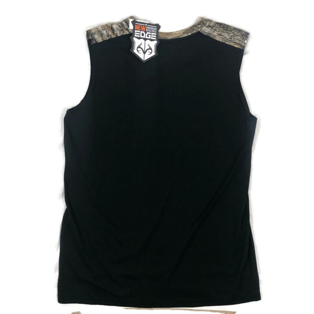Brand new RealTree Muscle Shirt Black and Camo - Picture 3 of 6